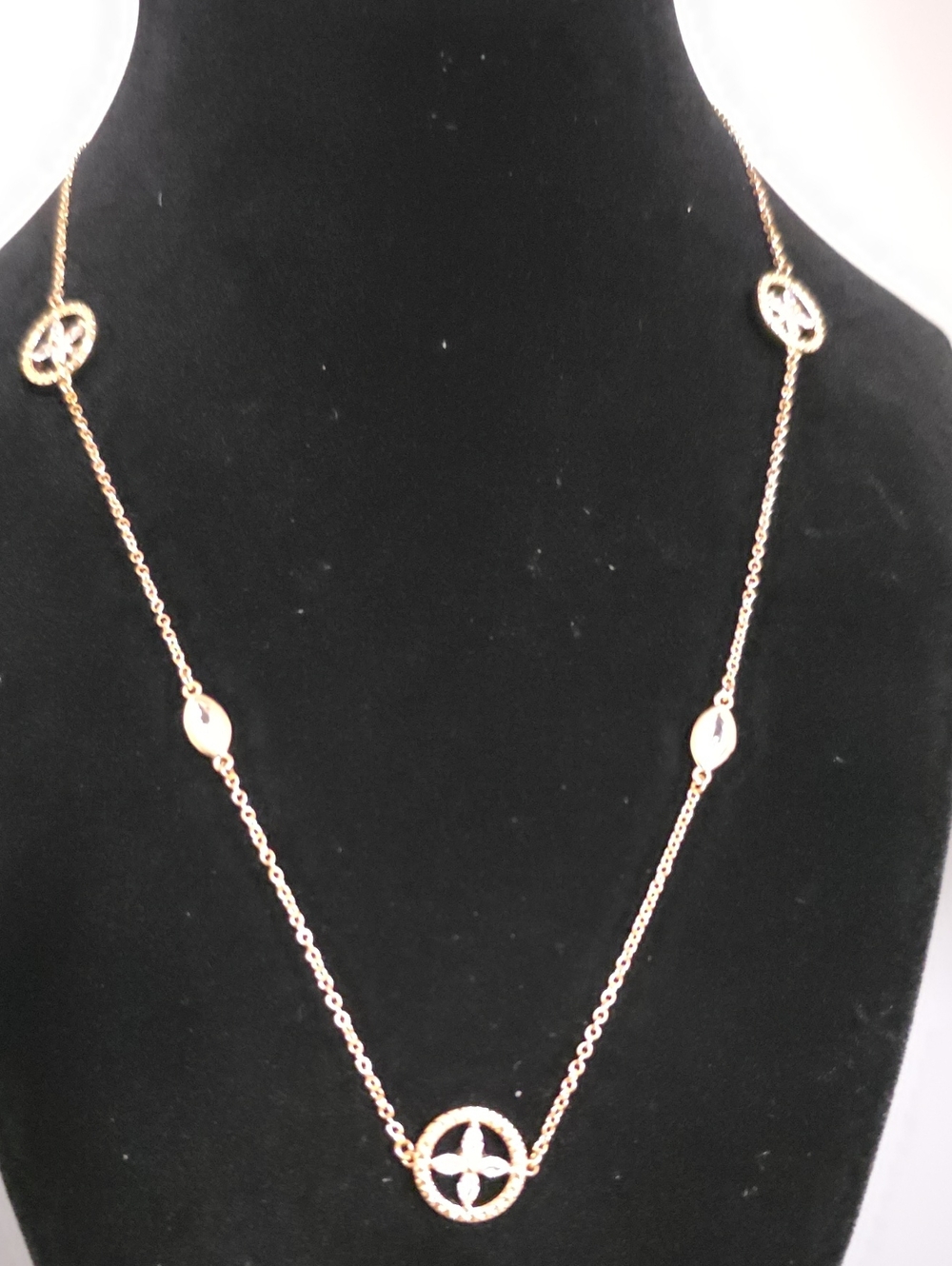 Vince Camuto Gold-Tone Crystal Station Chain necklace